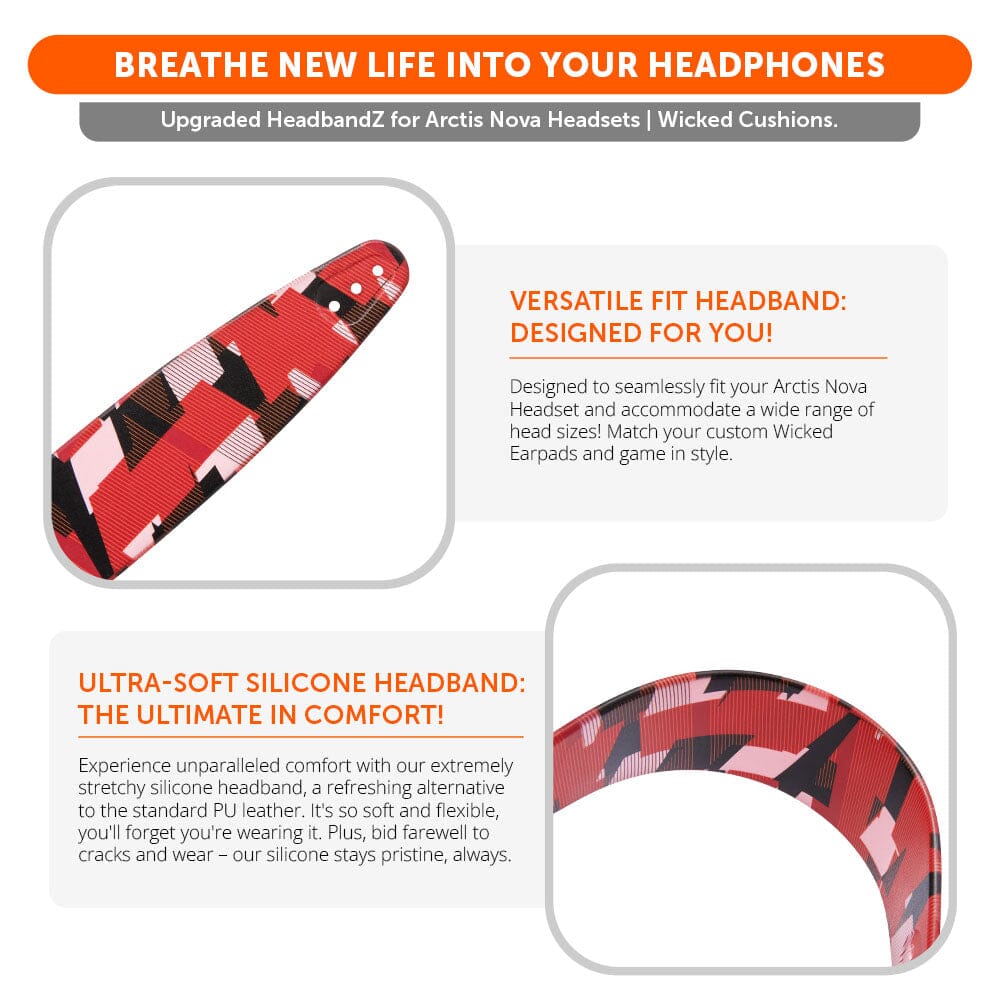 Apos Audio Wicked Cushions Headbands & Headband Covers Upgraded Headband Replacement for Arctis Nova Headphones