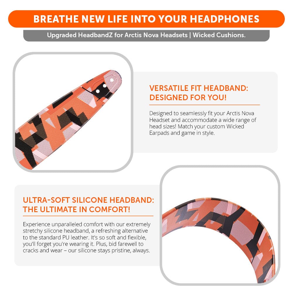 Apos Audio Wicked Cushions Headbands & Headband Covers Upgraded Headband Replacement for Arctis Nova Headphones
