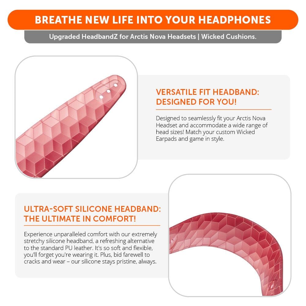 Apos Audio Wicked Cushions Headbands & Headband Covers Upgraded Headband Replacement for Arctis Nova Headphones