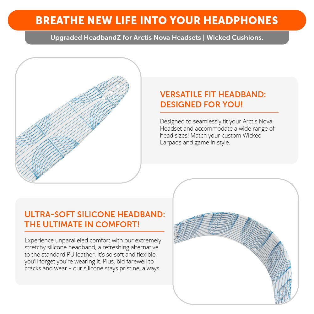 Apos Audio Wicked Cushions Headbands & Headband Covers Upgraded Headband Replacement for Arctis Nova Headphones