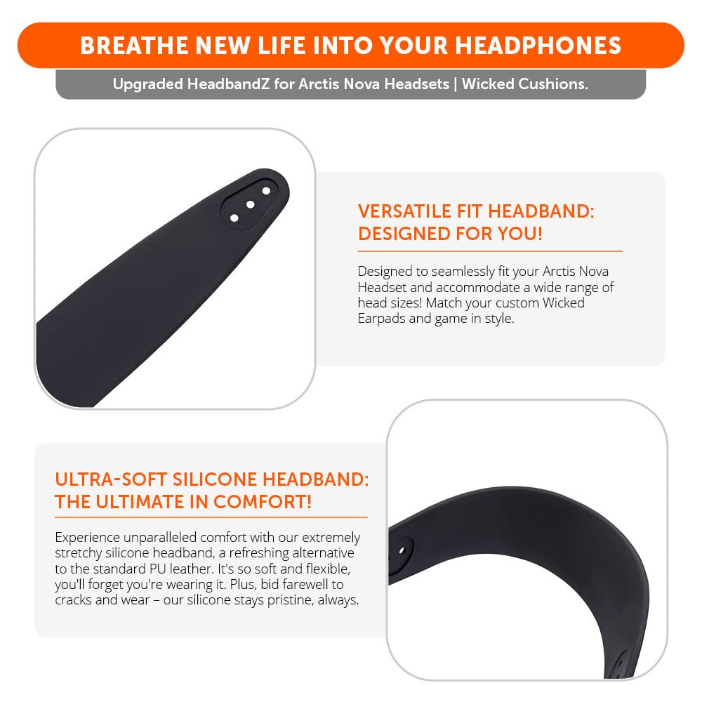 Apos Audio Wicked Cushions Headbands & Headband Covers Upgraded Headband Replacement for Arctis Nova Headphones