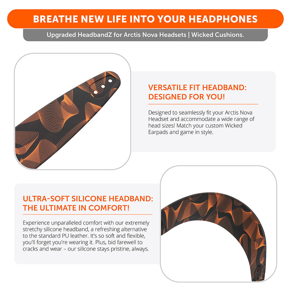 Apos Audio Wicked Cushions Headbands & Headband Covers Upgraded Headband Replacement for Arctis Nova Headphones