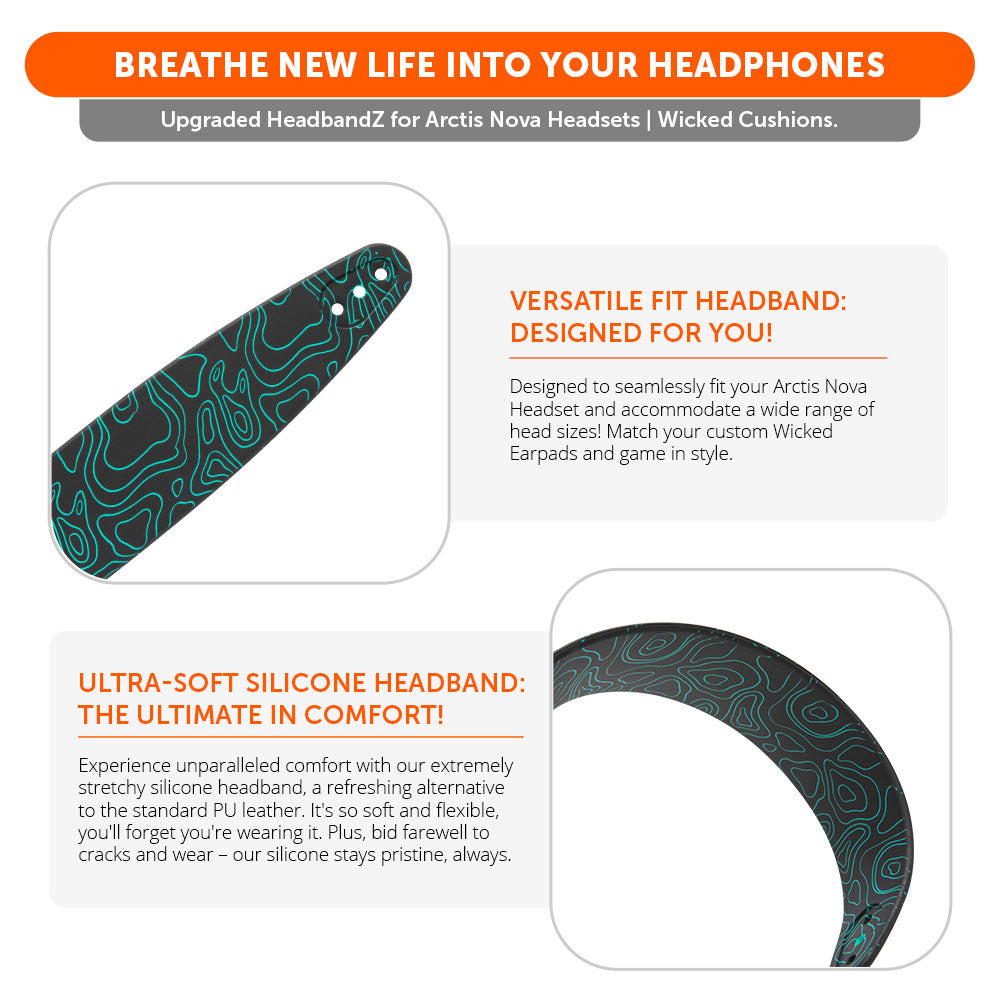 Apos Audio Wicked Cushions Headbands & Headband Covers Upgraded Headband Replacement for Arctis Nova Headphones