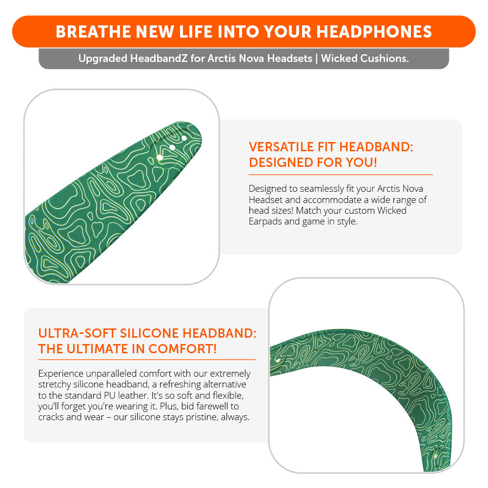 Apos Audio Wicked Cushions Headbands & Headband Covers Upgraded Headband Replacement for Arctis Nova Headphones