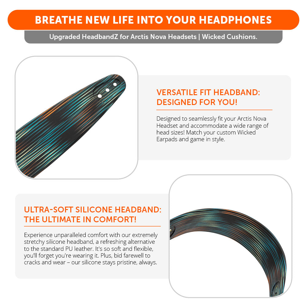Apos Audio Wicked Cushions Headbands & Headband Covers Upgraded Headband Replacement for Arctis Nova Headphones