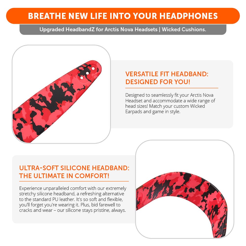 Apos Audio Wicked Cushions Headbands & Headband Covers Upgraded Headband Replacement for Arctis Nova Headphones