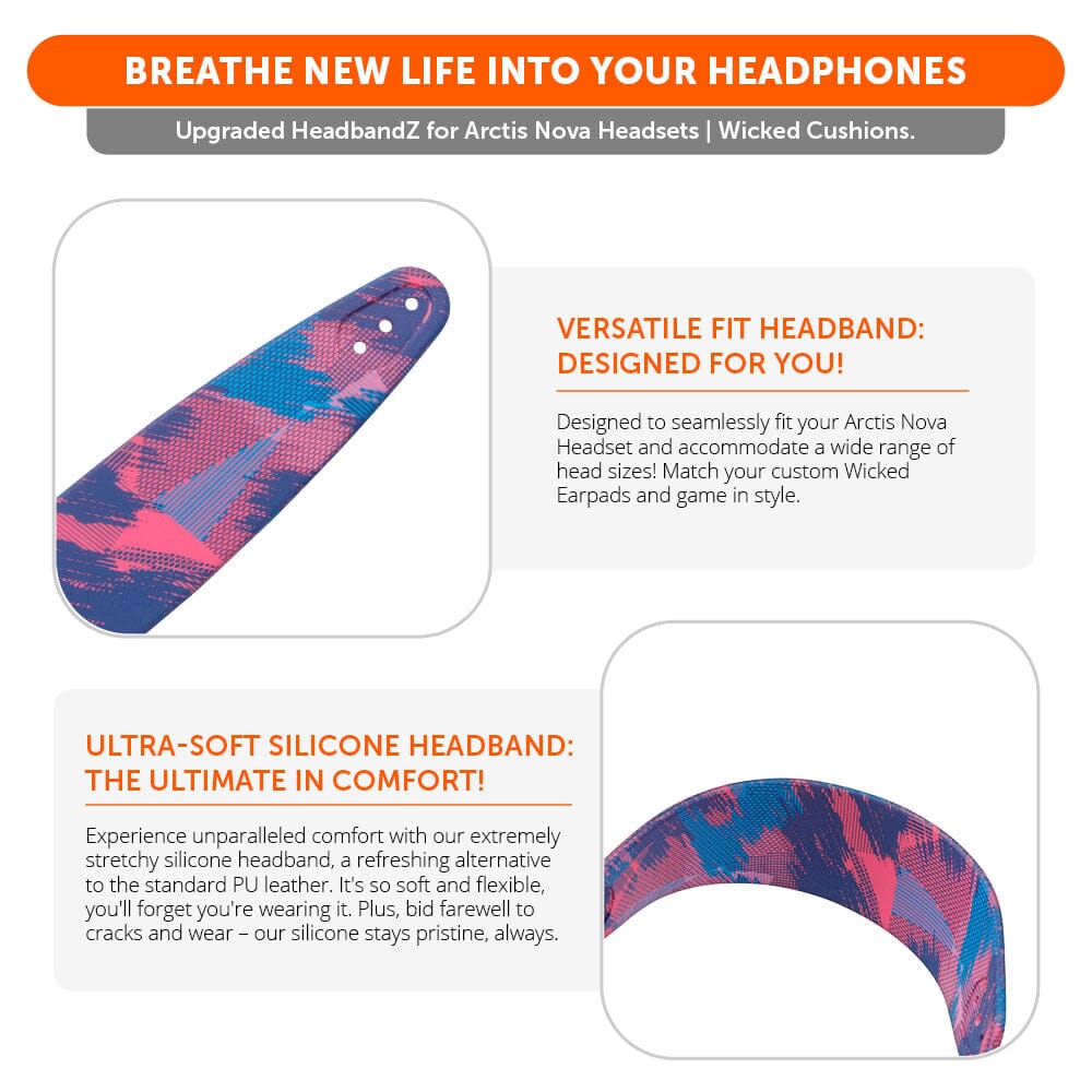 Apos Audio Wicked Cushions Headbands & Headband Covers Upgraded Headband Replacement for Arctis Nova Headphones