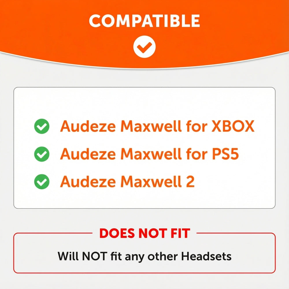 Apos Audio Wicked Cushions Headbands & Headband Covers Upgraded Silicone Headband for Audeze Maxwell 1 and 2 - WC HeadbandZ