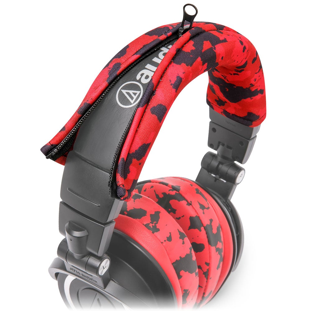 Apos Audio Wicked Cushions Headbands & Headband Covers WC BandZ V2 Protective Headband Cover For ATH M Series Headphones Red Camo
