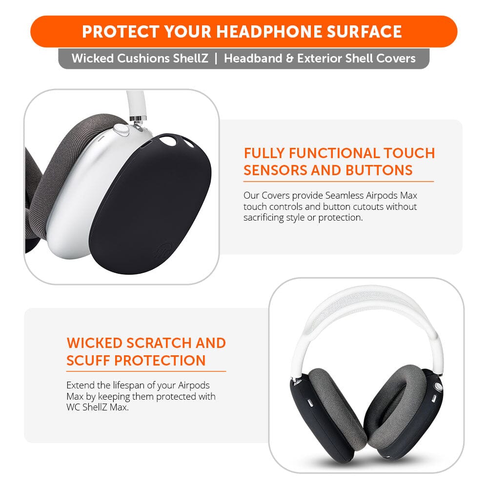 Apos Audio Wicked Cushions Headphone Covers Airpods Max 1 & 2 Exterior Shell Covers - WC ShellZ Max