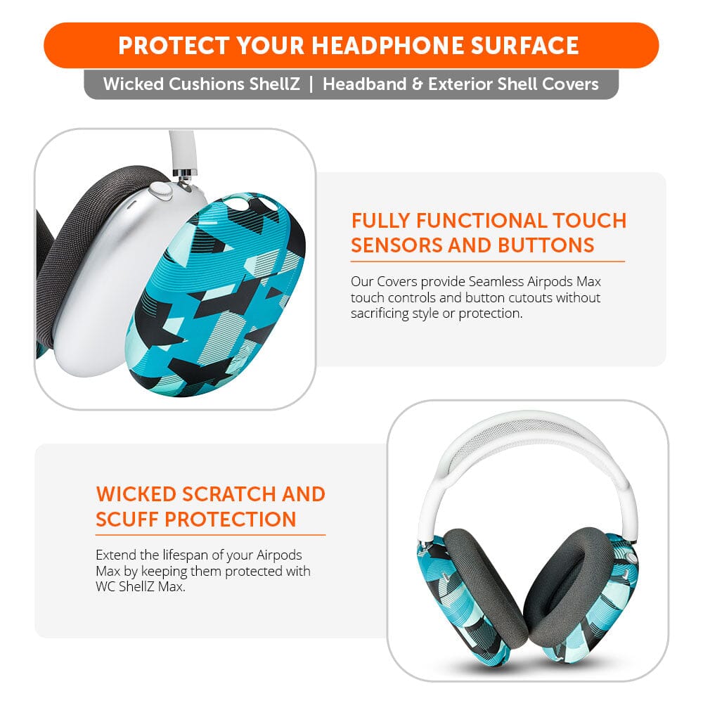 Apos Audio Wicked Cushions Headphone Covers Airpods Max 1 & 2 Exterior Shell Covers - WC ShellZ Max