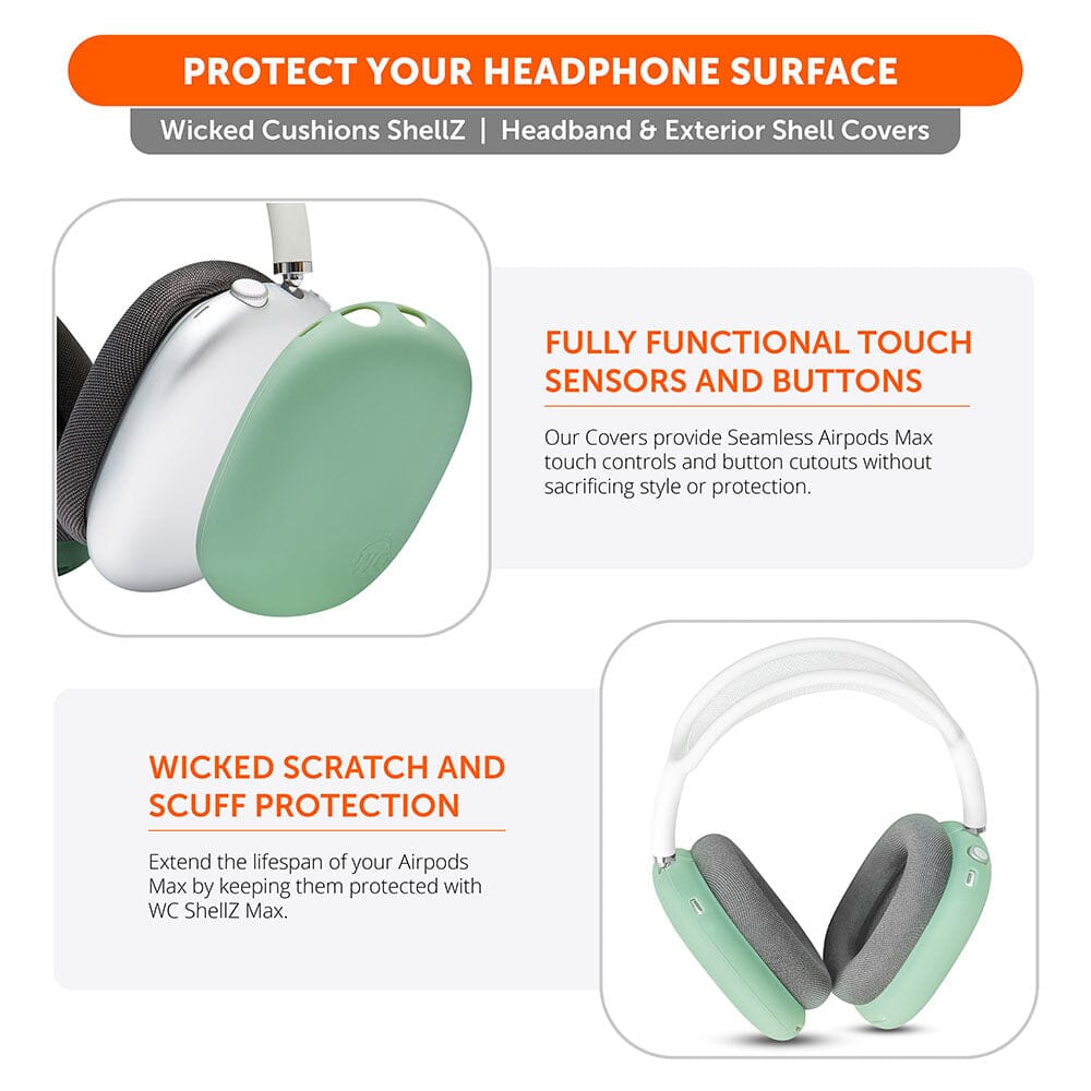 Apos Audio Wicked Cushions Headphone Covers Airpods Max 1 & 2 Exterior Shell Covers - WC ShellZ Max