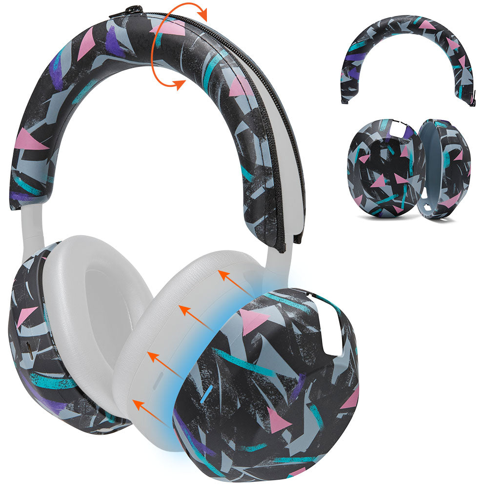 Apos Audio Wicked Cushions Headphone Covers Sony XM5 Protective Shell Cover - WC ShellZ XM5 90s Black