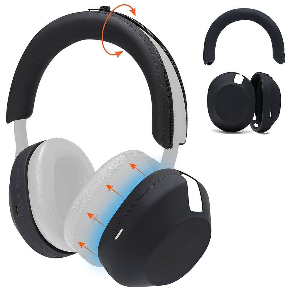 Apos Audio Wicked Cushions Headphone Covers Sony XM5 Protective Shell Cover - WC ShellZ XM5 Black