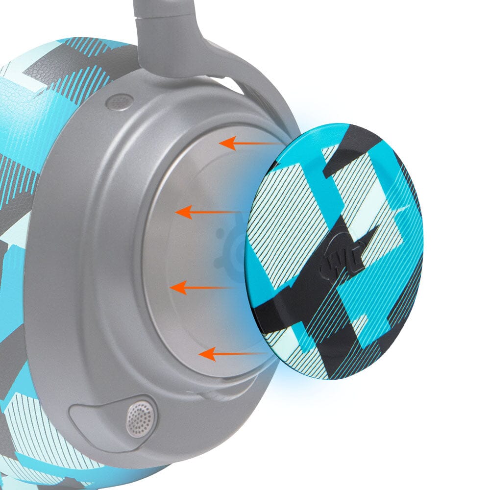 Apos Audio Wicked Cushions Speaker Plates WC Side Speaker Plates for Arctis Nova Headsets - Arctis Nova Booster Pack by Wicked Cushions Cyan Prism