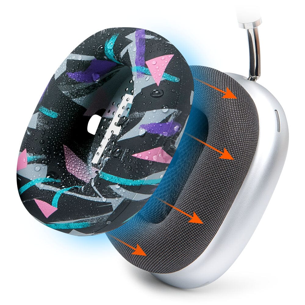 Apos Audio Wicked Cushions Sweat Covers Apple Airpods Max 1 Earpad Sweat Covers - WC SweatZ Max 90s Black