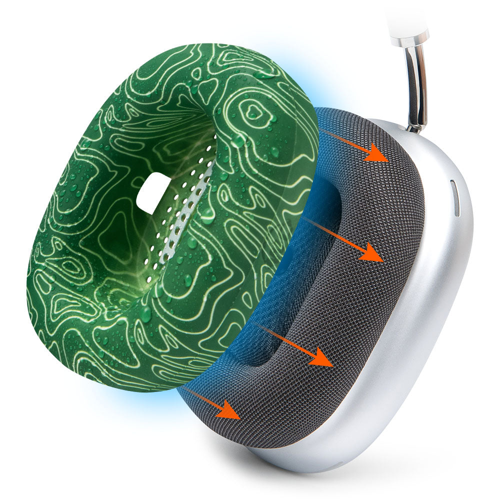 Apos Audio Wicked Cushions Sweat Covers Apple Airpods Max 1 Earpad Sweat Covers - WC SweatZ Max Emerald Tide