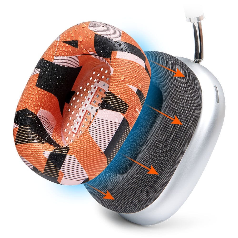 Apos Audio Wicked Cushions Sweat Covers Apple Airpods Max 1 Earpad Sweat Covers - WC SweatZ Max Orange Prism