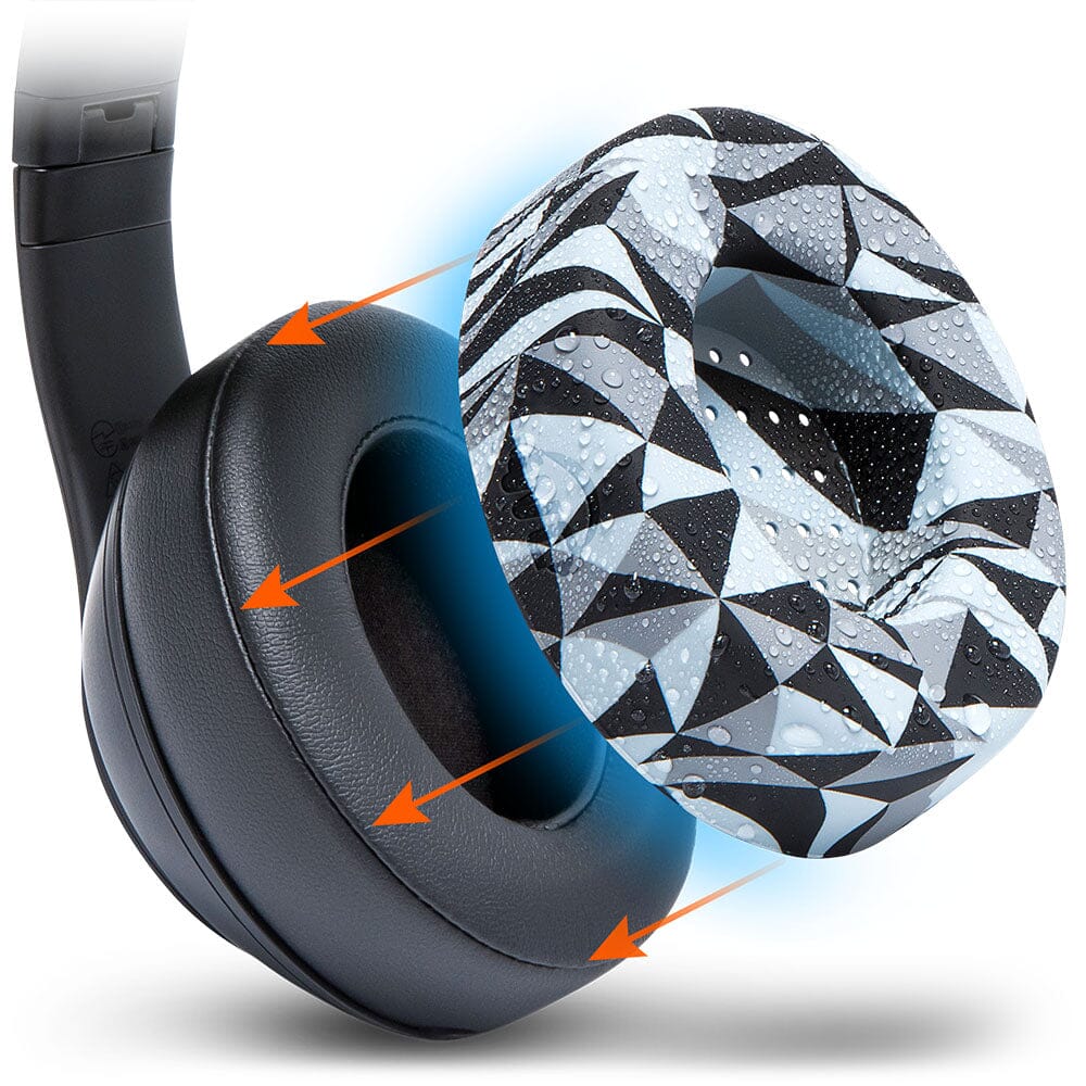 Apos Audio Wicked Cushions Sweat Covers Beats Studio 2 & 3 Earpad Sweat Covers - WC SweatZ Studio Geo Grey