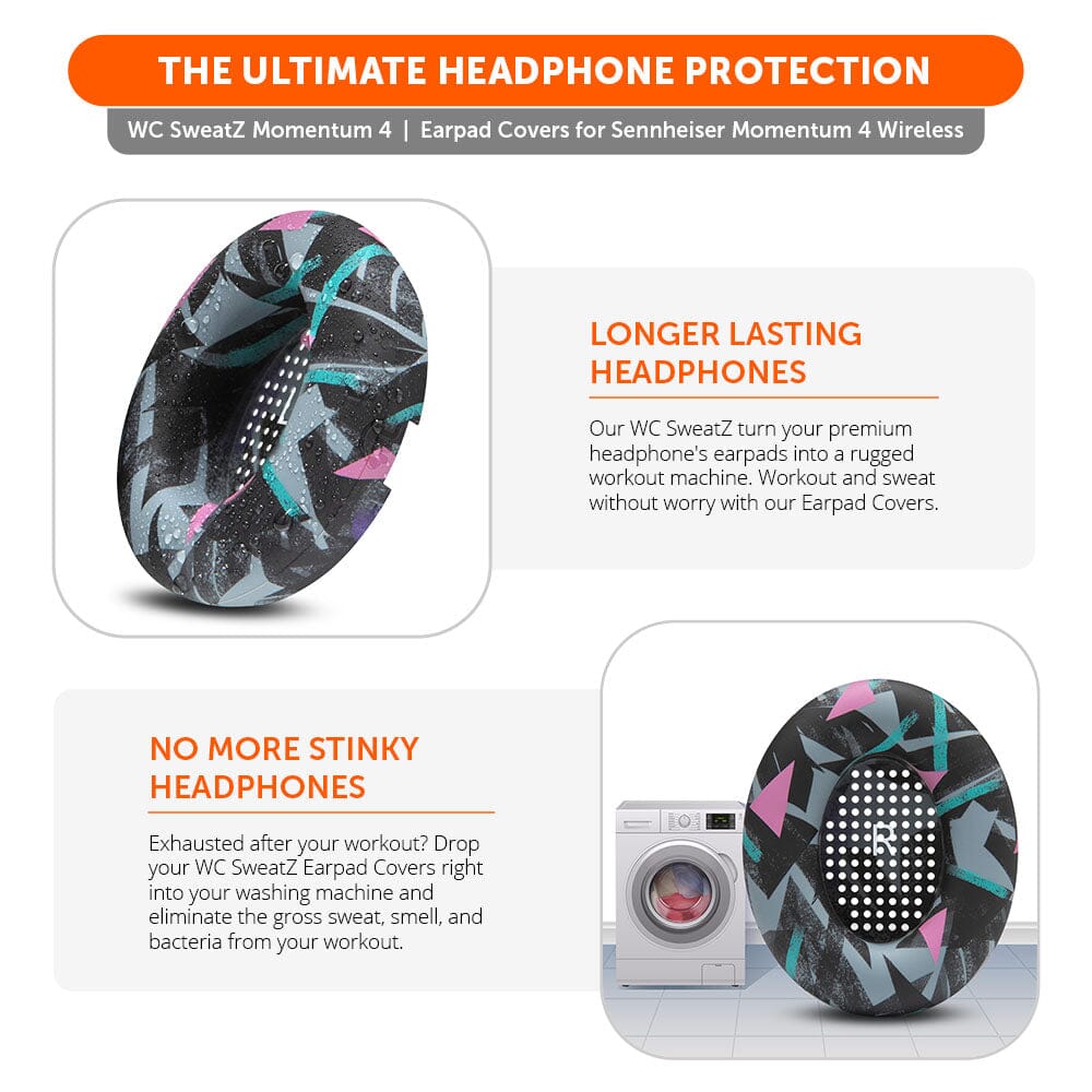 Apos Audio Wicked Cushions Sweat Covers Sennheiser Momentum 4 Earpad Sweat Covers - WC SweatZ Momentum 4
