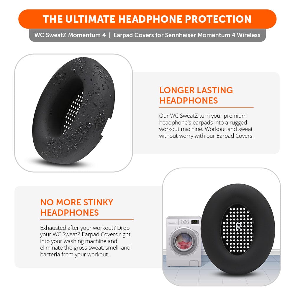 Apos Audio Wicked Cushions Sweat Covers Sennheiser Momentum 4 Earpad Sweat Covers - WC SweatZ Momentum 4