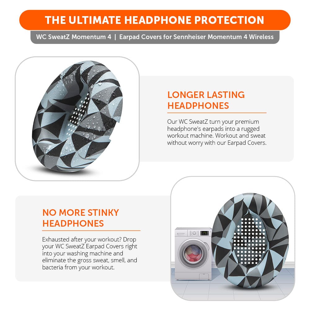 Apos Audio Wicked Cushions Sweat Covers Sennheiser Momentum 4 Earpad Sweat Covers - WC SweatZ Momentum 4