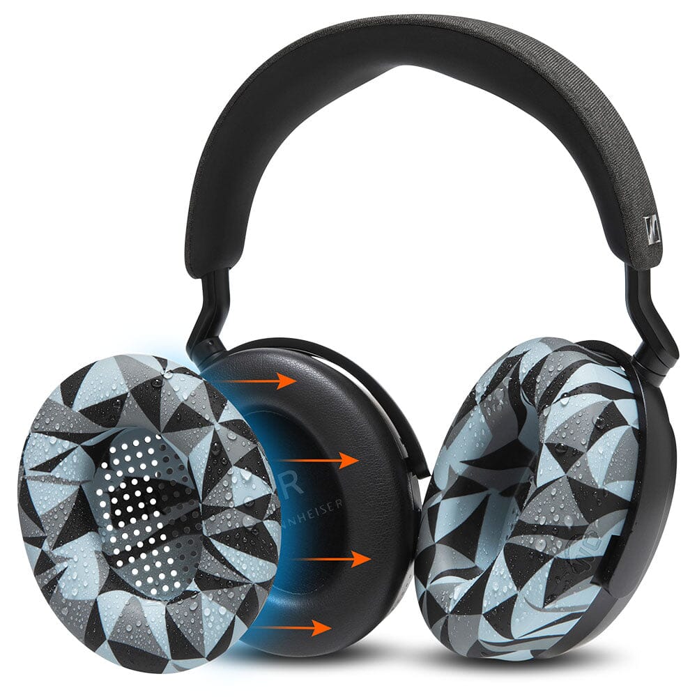 Apos Audio Wicked Cushions Sweat Covers Sennheiser Momentum 4 Earpad Sweat Covers - WC SweatZ Momentum 4 Geo Grey