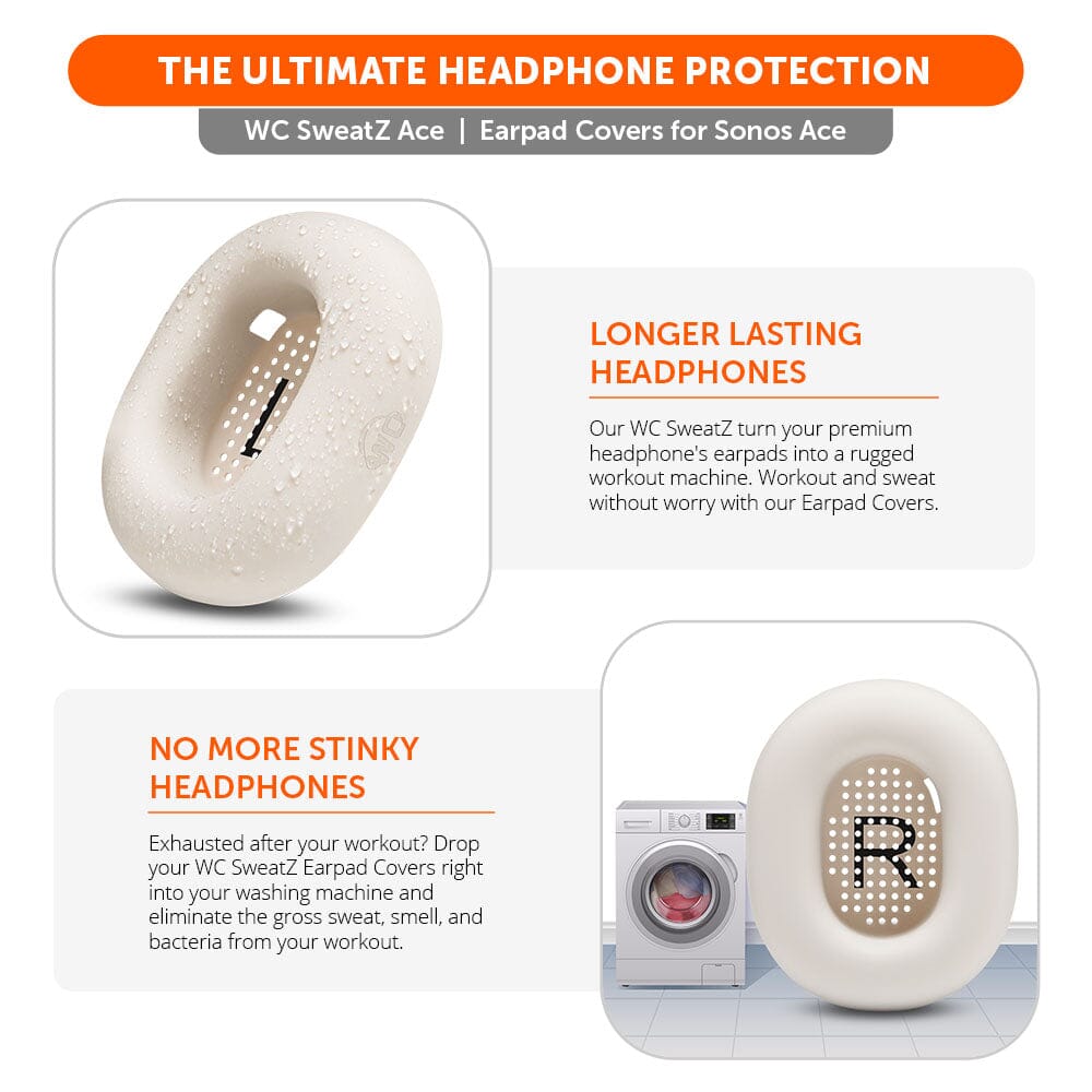 Apos Audio Wicked Cushions Sweat Covers Sonos Ace Earpad Sweat Covers - WC SweatZ Ace