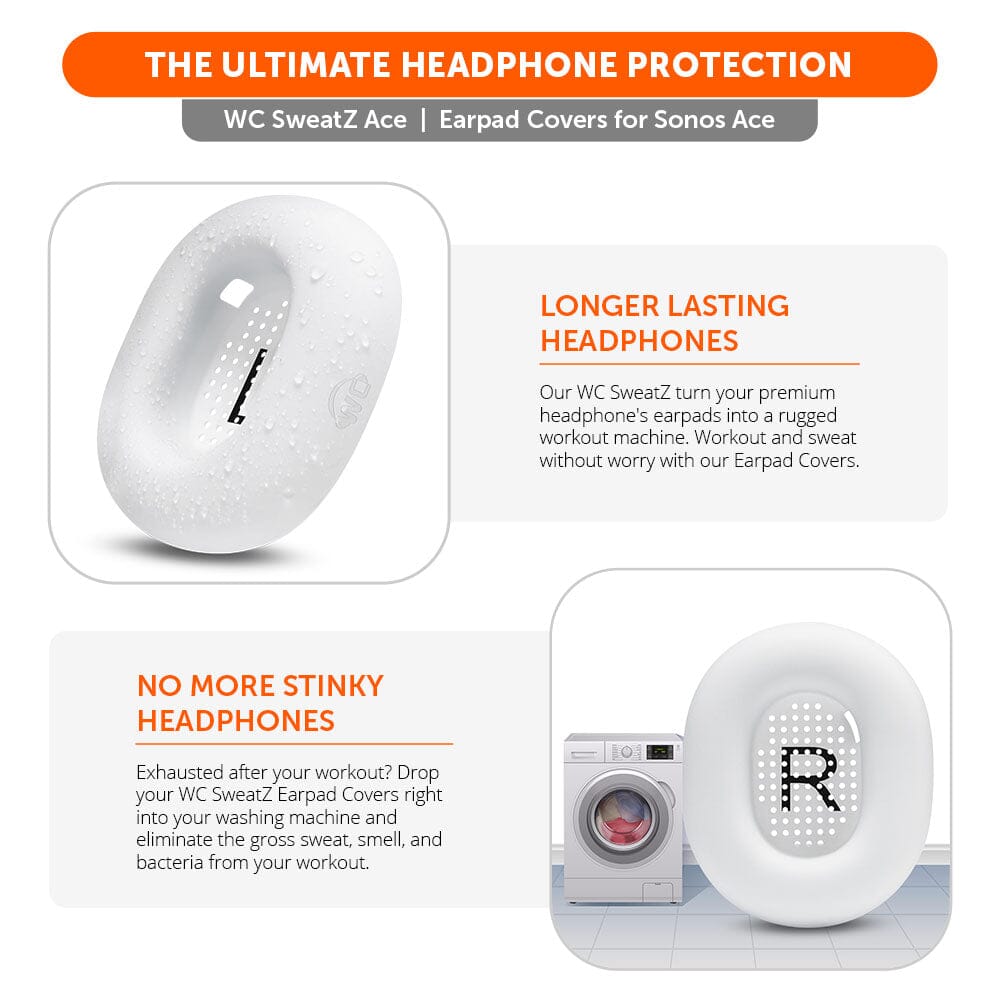 Apos Audio Wicked Cushions Sweat Covers Sonos Ace Earpad Sweat Covers - WC SweatZ Ace