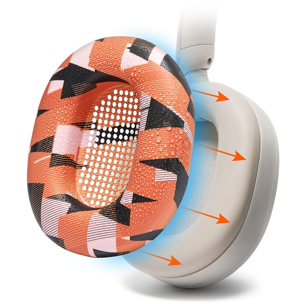 Apos Audio Wicked Cushions Sweat Covers Sony WH-1000XM5 Earpad Sweat Covers - WC SweatZ Orange Prism