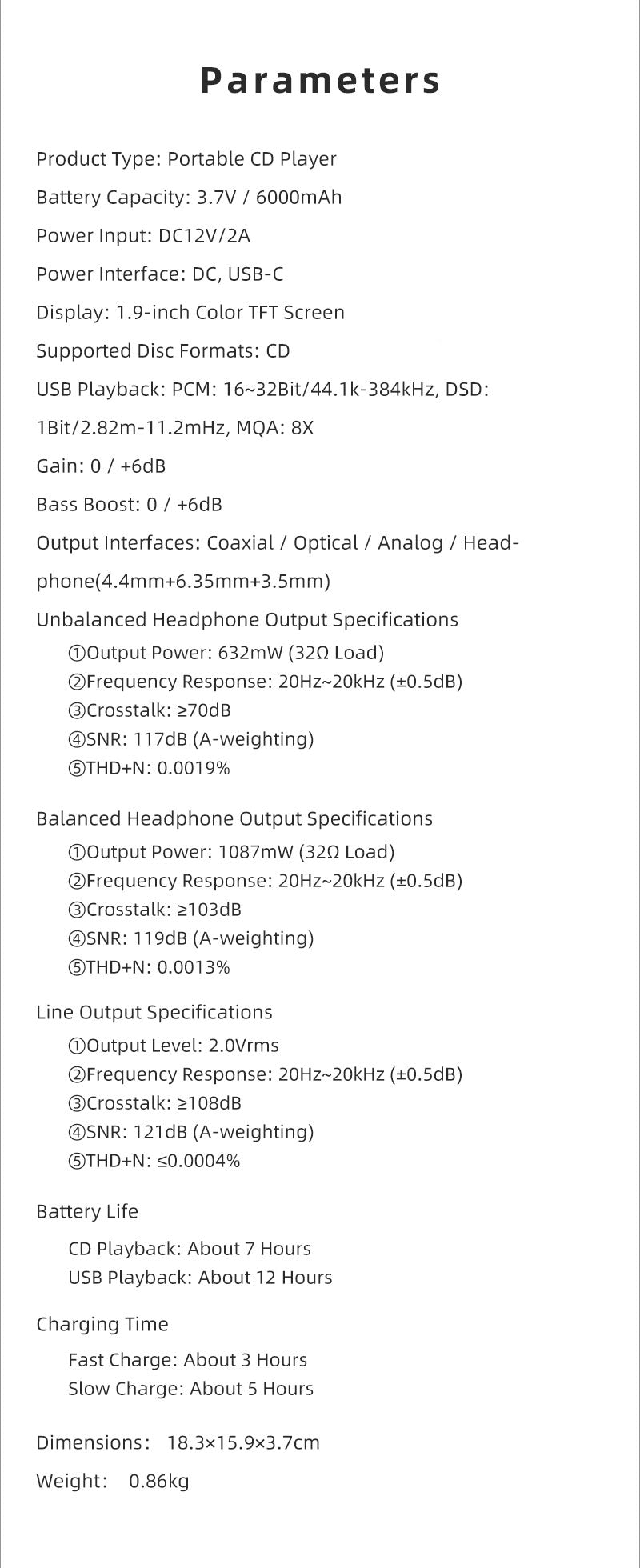 Apos Audio xDuoo CD Players & Recorders xDuoo CDM-10 High Performance Portable Tube CD Player