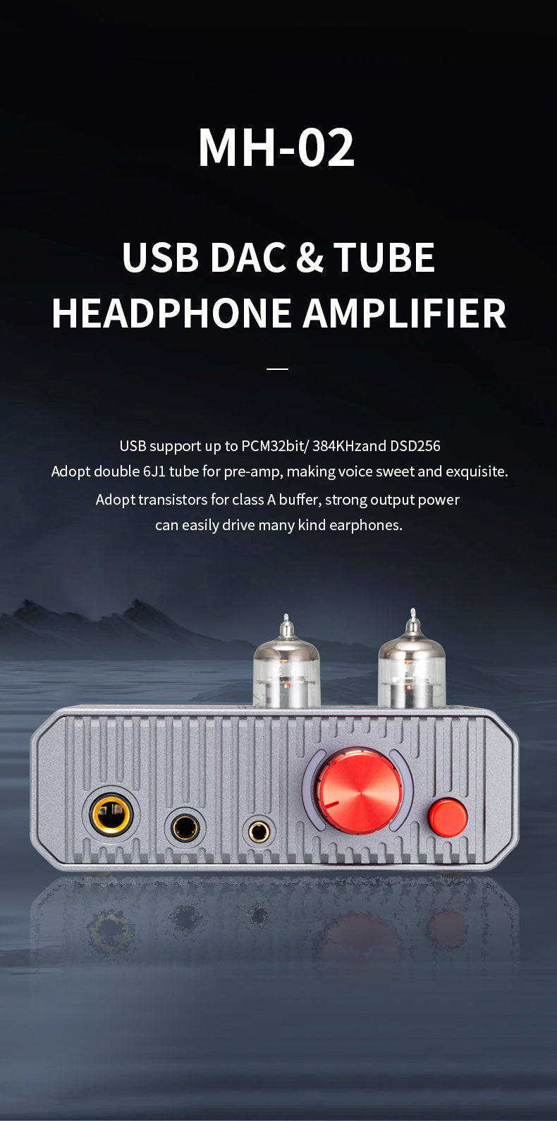 Apos Audio xDuoo Headphone Amp (Tube) xDuoo MH-02 USB DAC & Tube Headphone Amplifier