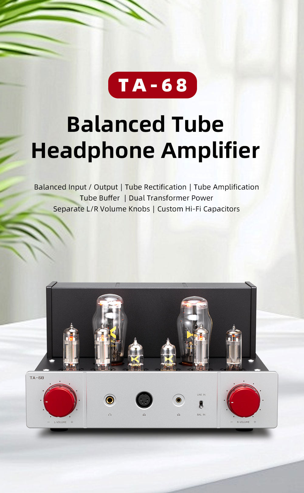 Apos Audio xDuoo Headphone Amp (Tube) xDuoo TA-68 Balanced Tube Headphone Amplifier