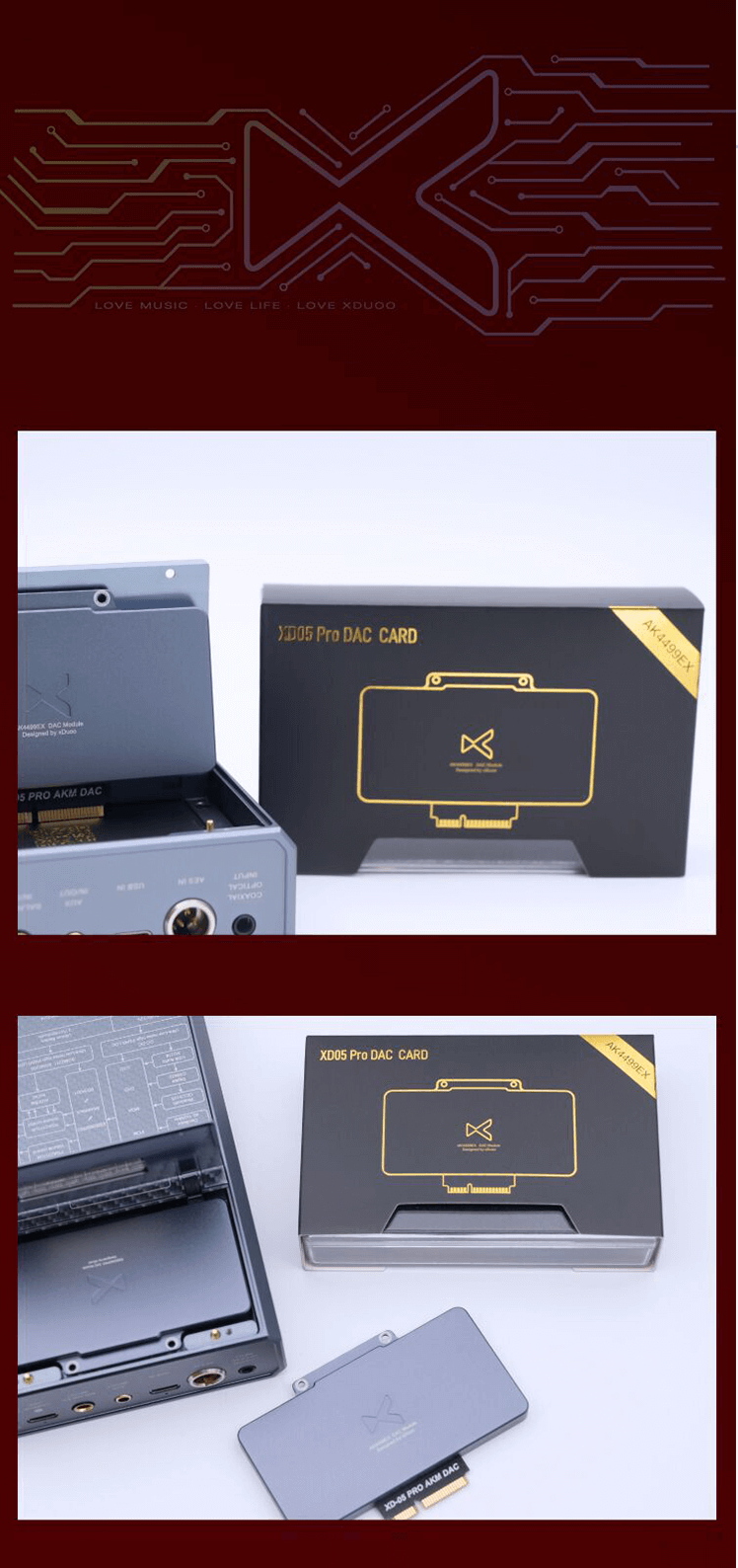 Apos Audio xDuoo Headphone DAC/Amp xDuoo AKM AK4499EX DAC Card for XD05 Pro Hard Nucleus Modular DAC/Amp