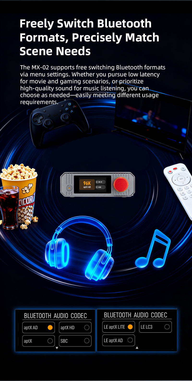 Apos Audio xDuoo Headphone DAC/Amp xDuoo MX-02 HD Bluetooth Audio Transmitter