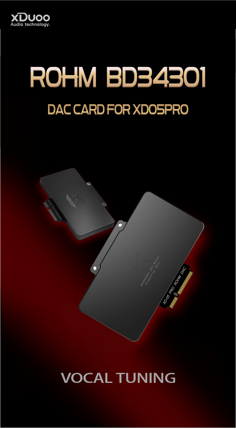 Apos Audio xDuoo Headphone DAC/Amp xDuoo XD05Pro Hard Nucleus Modular DAC/Amp Add a ROHM BD34301EKV DAC Card