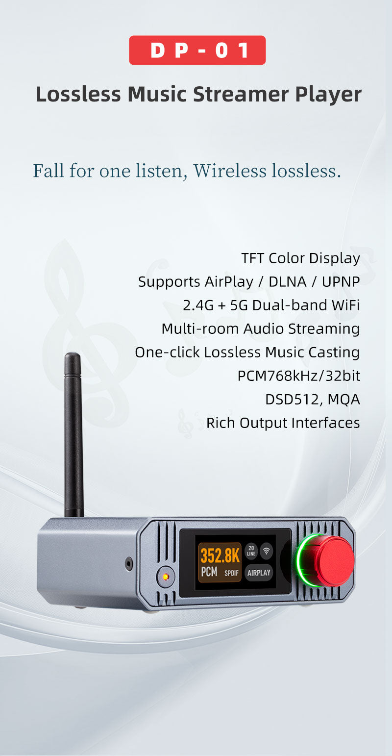 Apos Audio xDuoo Streaming Media Player xDuoo DP-01 Lossless Music Streamer Player