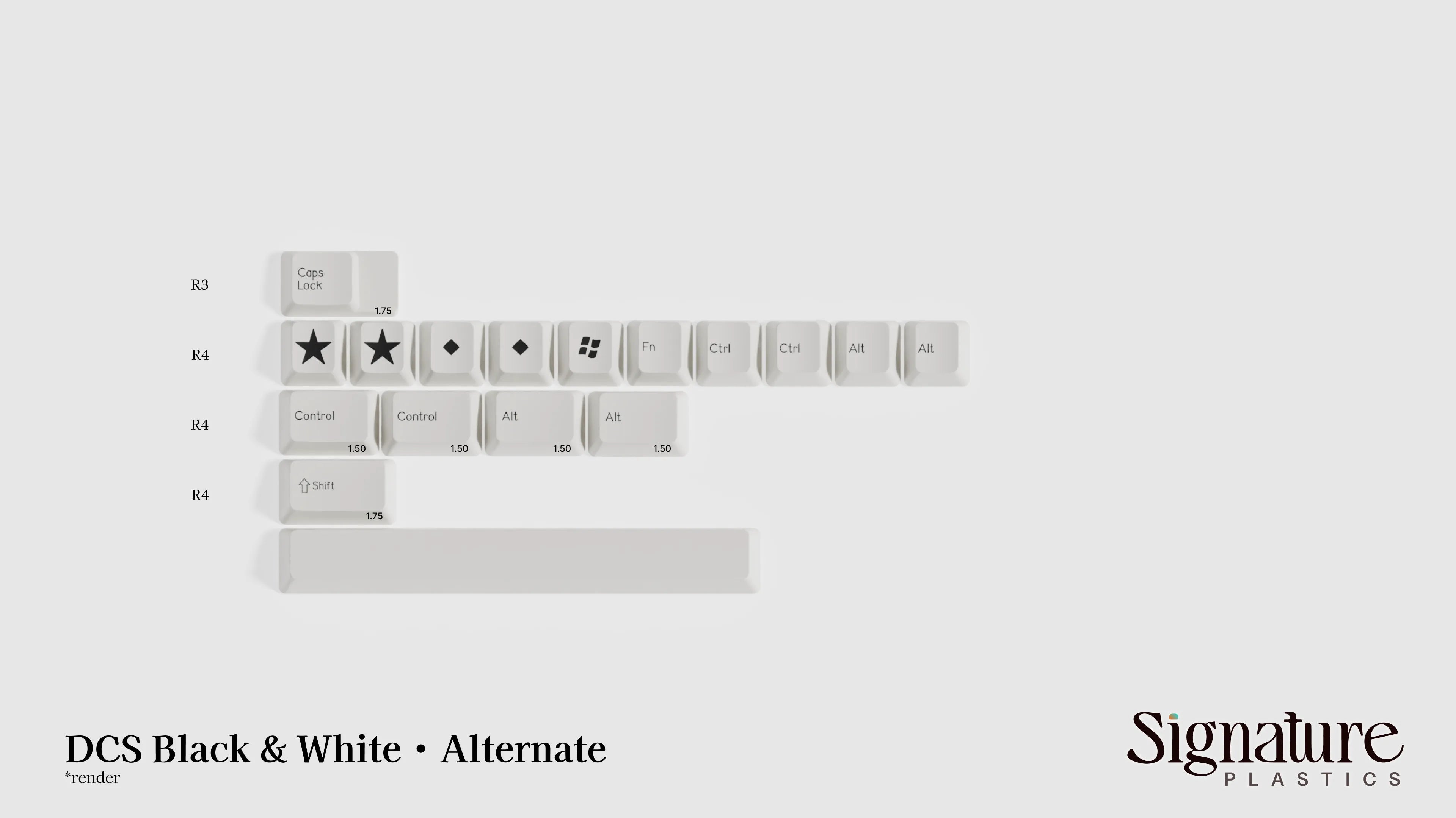 DCS Black & White Keycap Set