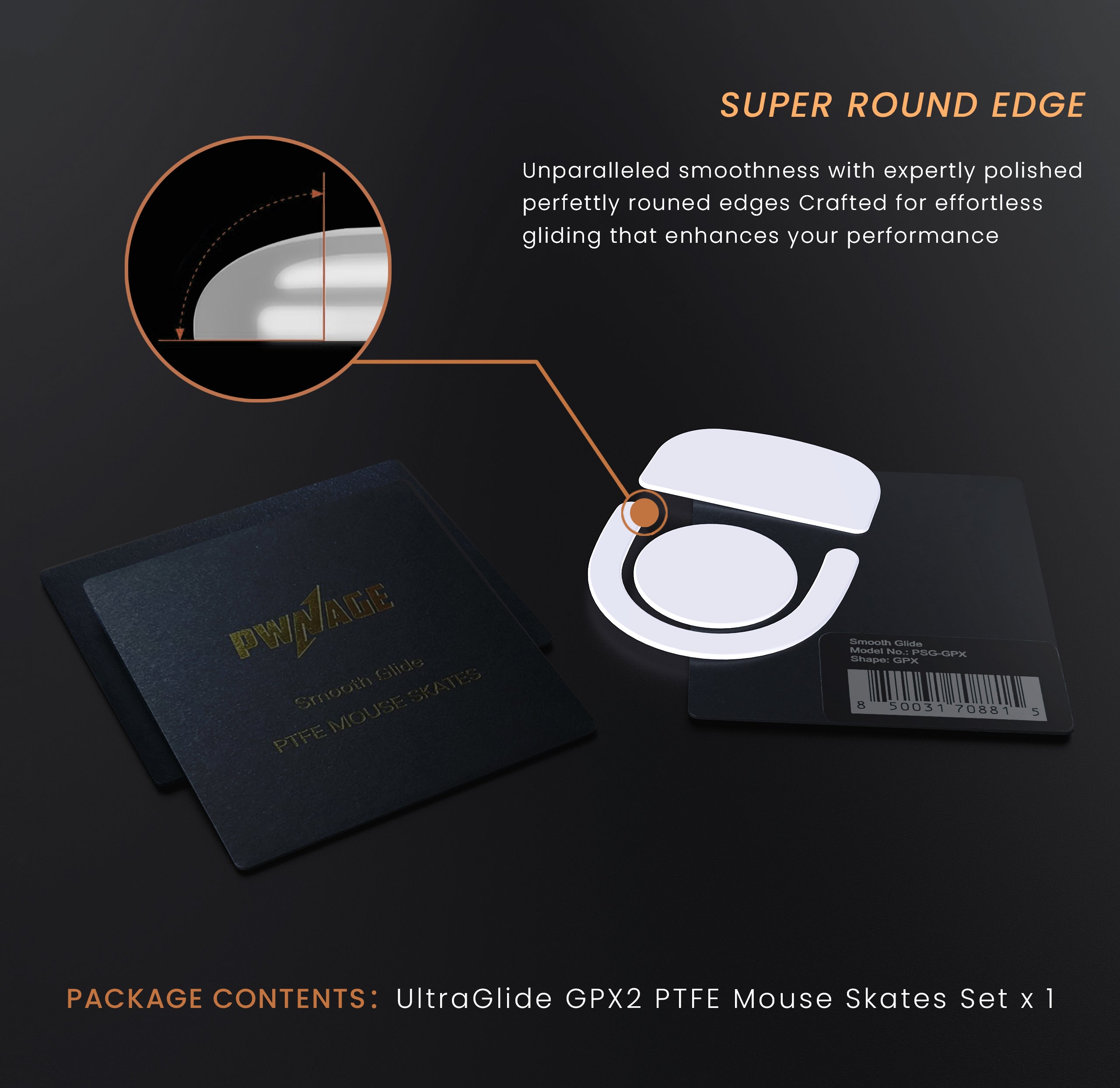 SmoothGlide PTFE Skates for Logitech G Pro Superlight X 2 GPX2