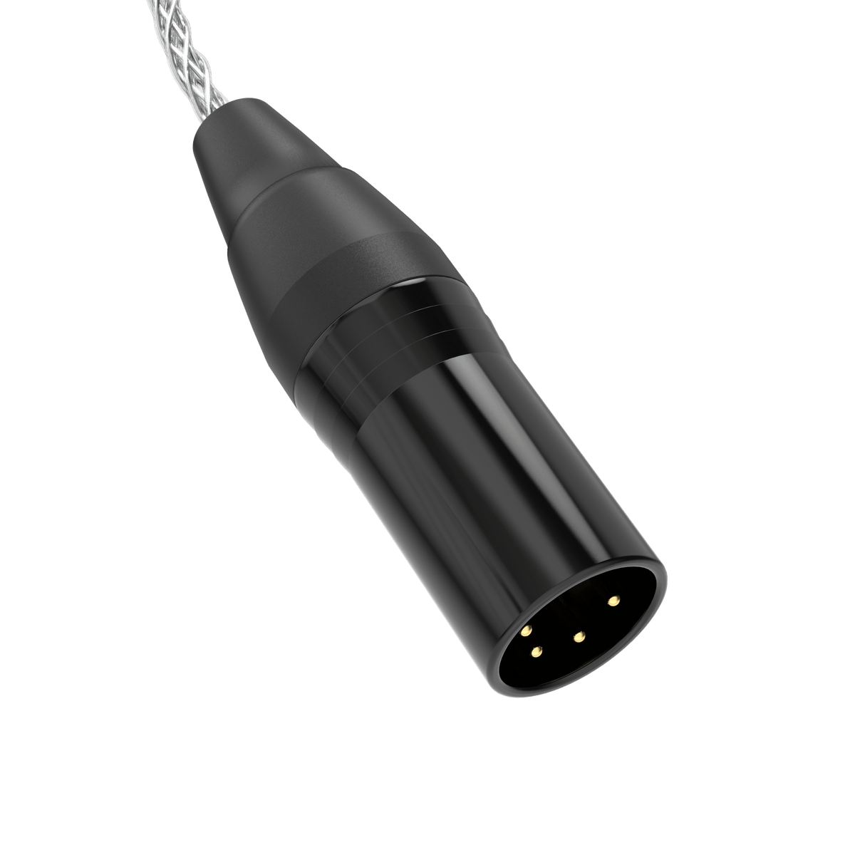 Presplit Silver Braided Cable with 4-Pin XLR Balanced Connector