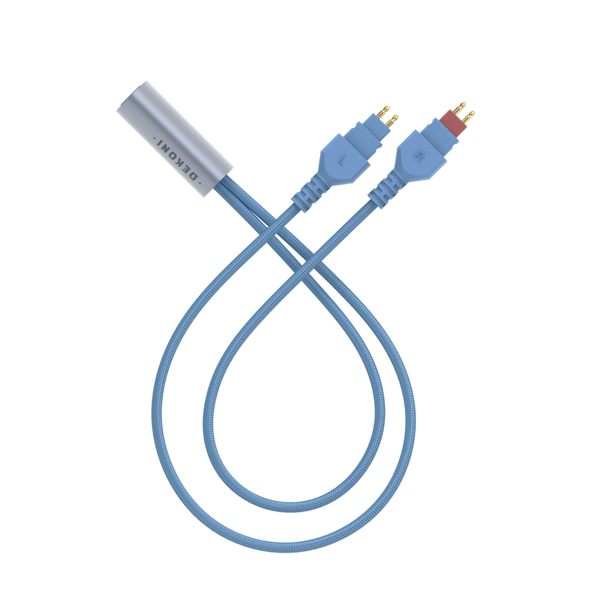Postsplit HD600 Connectors with Blue Nylon Jacket