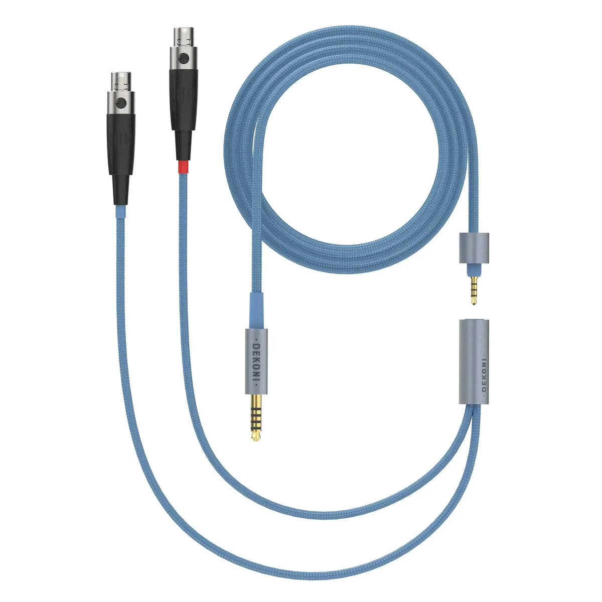 Dekoni Audio Ensemble 64" 4.4 + Mini XLR Blue Nylon Woven Jacket