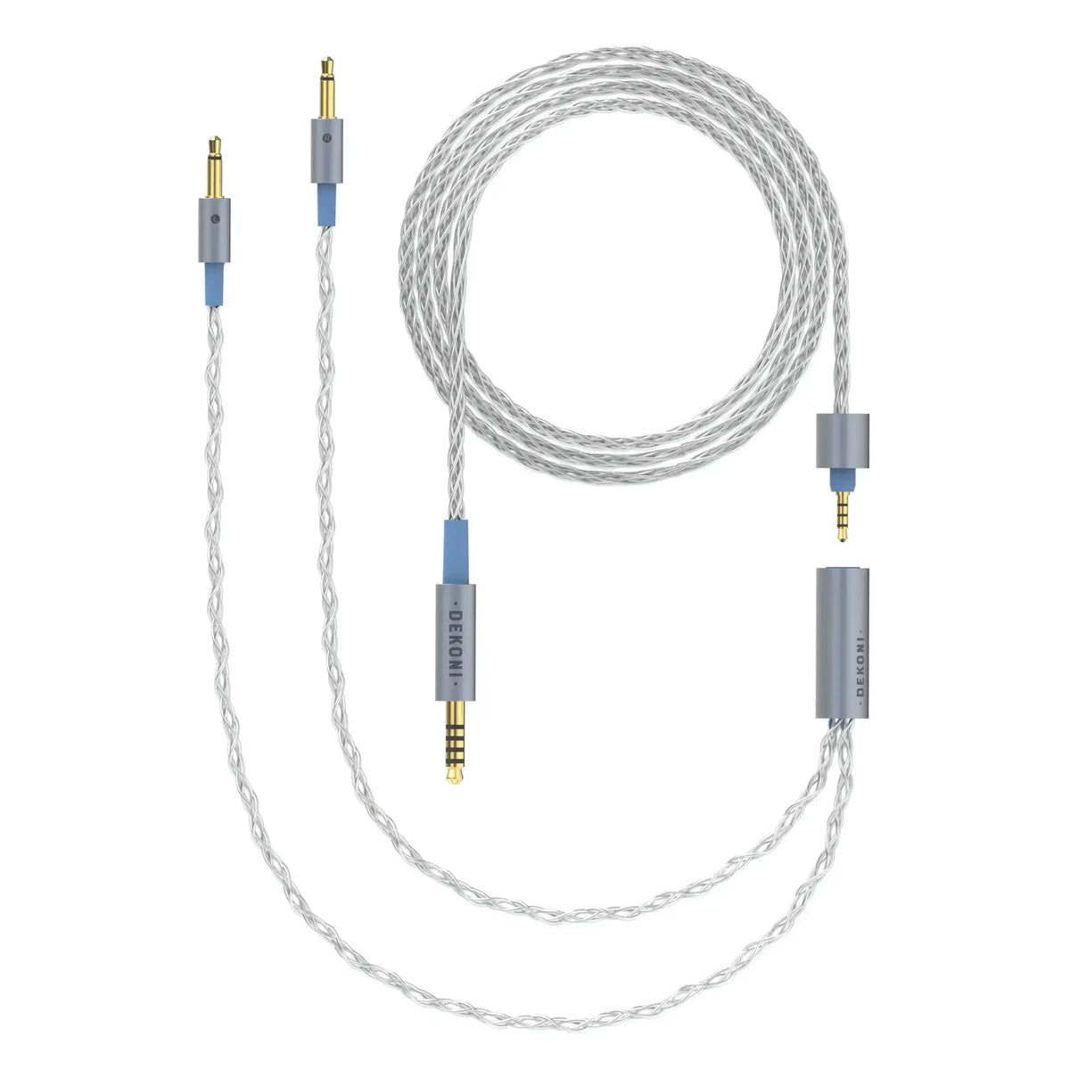 Dekoni Audio Ensemble 4.4mm 64" Braided Cable with 3.5mm Headphone Connectors