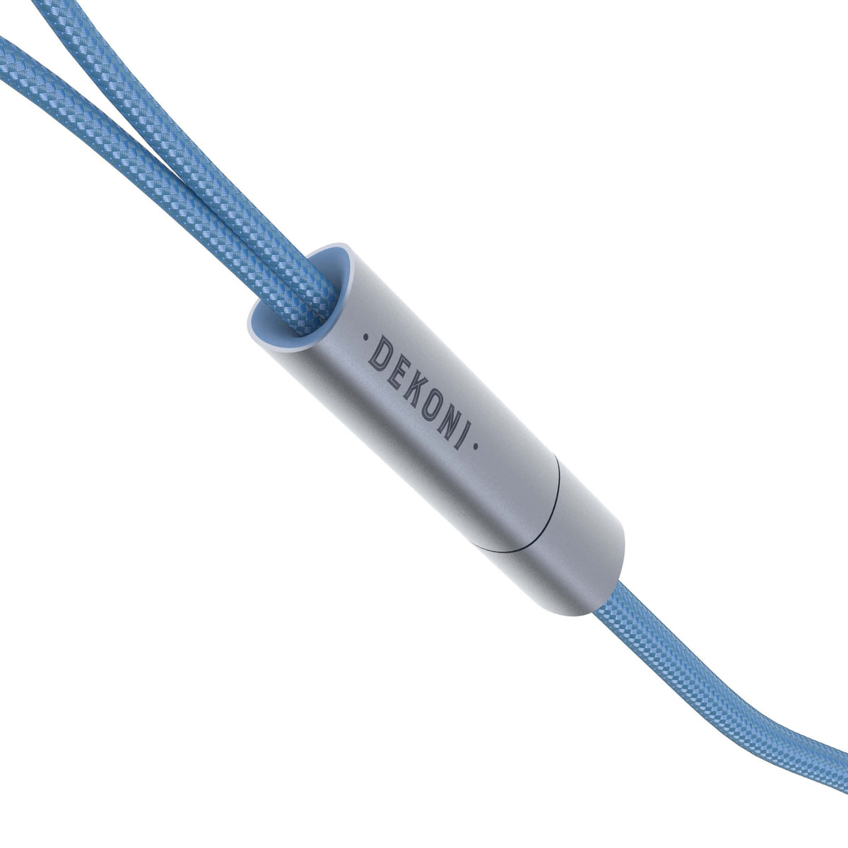 Postsplit 3.5mm Connectors with Blue Nylon Woven Jacket