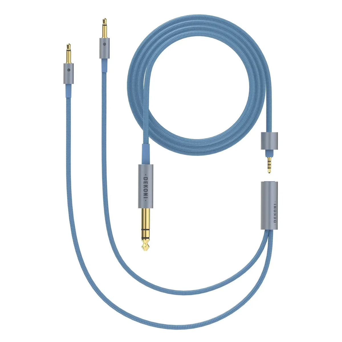 Dekoni Audio Ensemble 1/4" 64" Nylon Wrapped Cable with 3.5mm Headphone Connectors