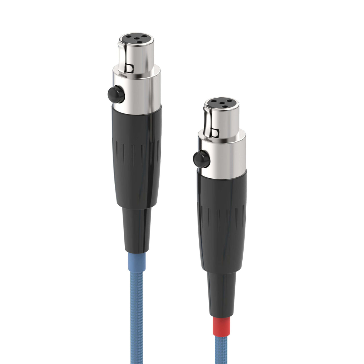 Postsplit 4-Pin Mini-XLR Connectors with Silver Braided Cable