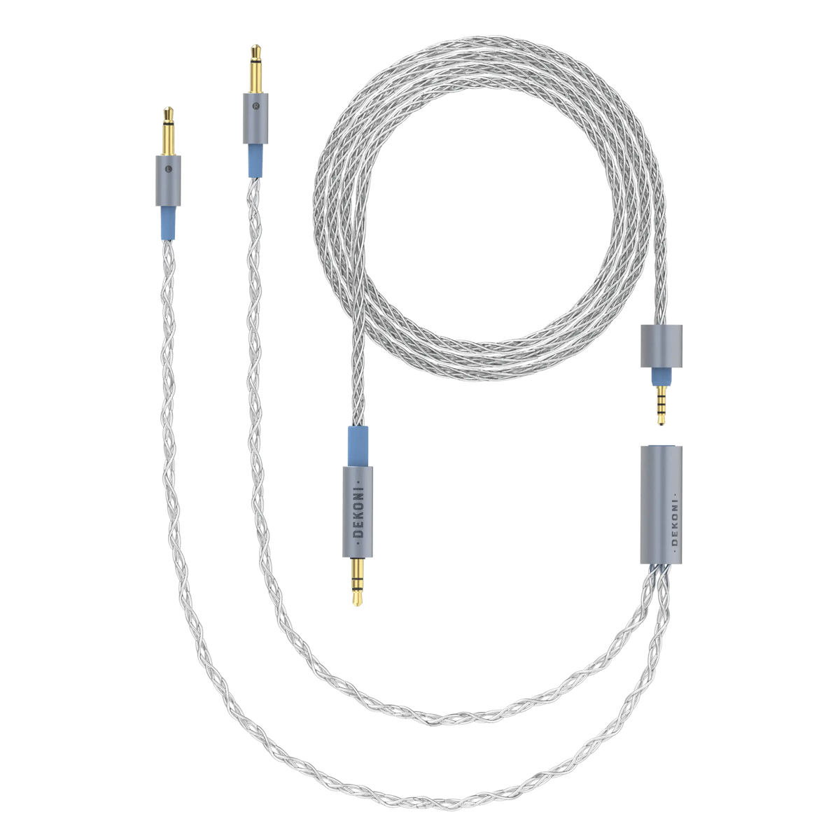 Dekoni Audio Ensemble 1/8" 64" Braided Cable with 3.5mm Headphone Connectors