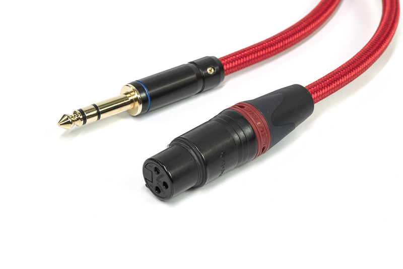 Apos Audio Apos Cable Apos Flow Balanced TRS Cable (Pair) TRS - XLR Female / Red / 20cm (8in)