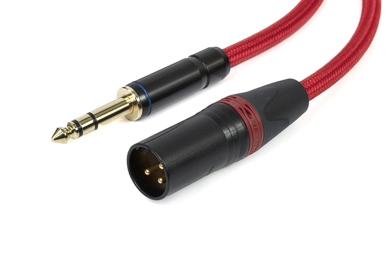 Apos Audio Apos Cable Apos Flow Balanced TRS Cable (Pair) TRS - XLR Male / Red / 20cm (8in)