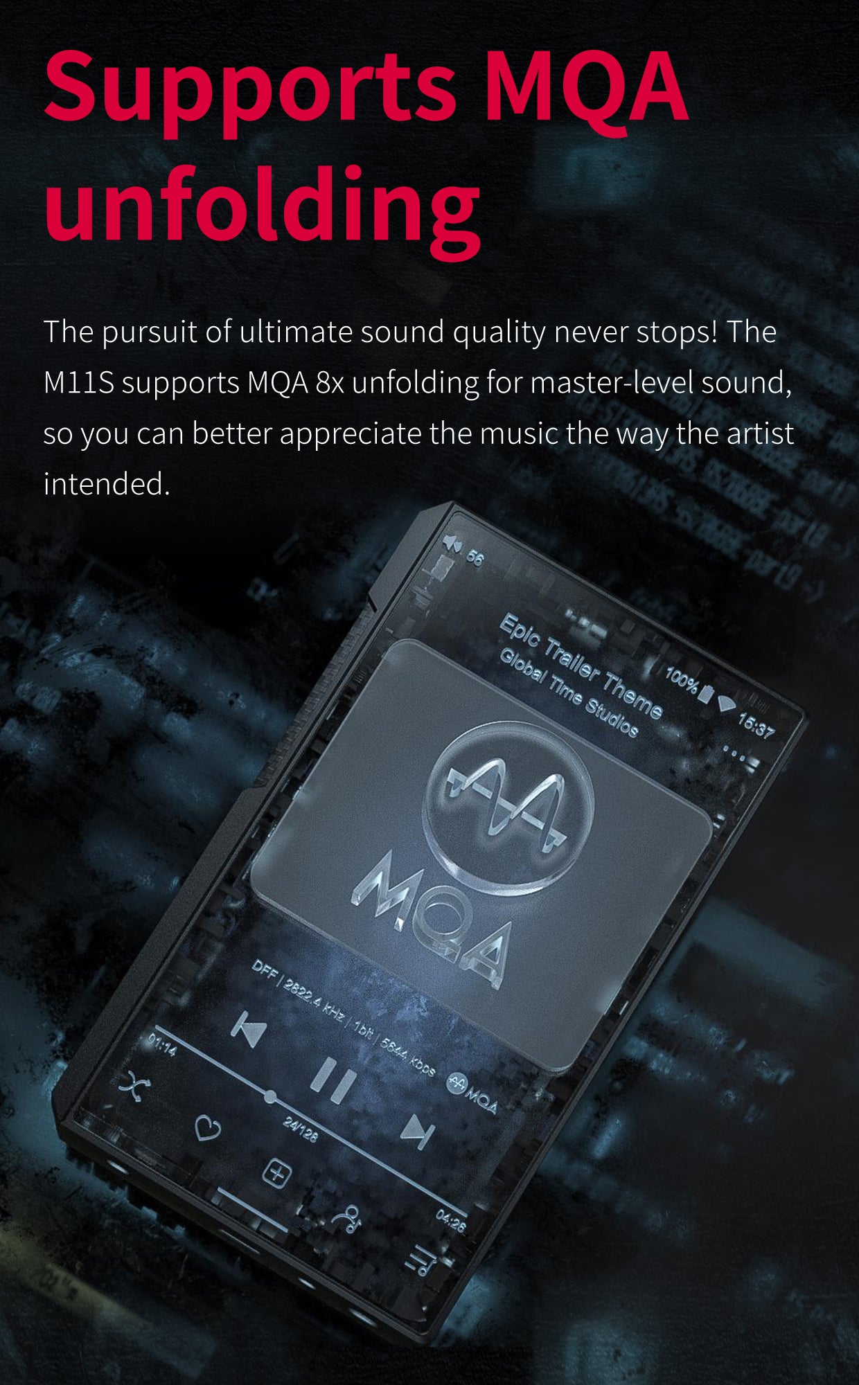 Apos Audio FiiO DAP (Digital Audio Player) FiiO M11s High-Res Portable DAP (Digital Audio Player) - Ship by 10/28